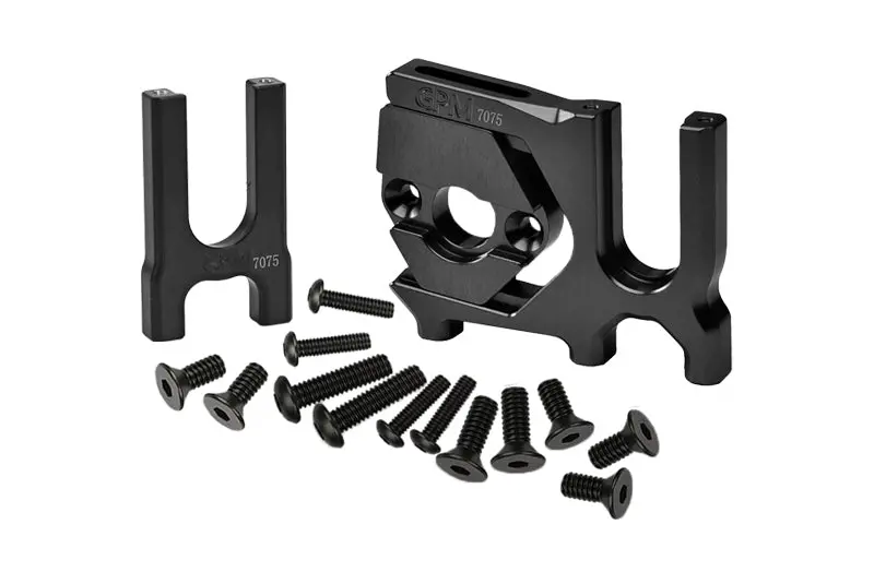 Aluminum 7075 Center Diff Mount (Front+Rear) + Sliding Motor Mount For Arrma 1:8 Kraton / Outcast / Talion / Typhon / Notorious / Kraton Exb / Typhon Tlr / 1:7 Infraction / Limitless / Mojave - Black 1