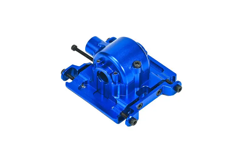Aluminum 7075 Center Gear Box Housing Set With Covers For Losi 1/18 Mini Lmt 4X4 Brushed Monster Truck Rtr-Los01026 Upgrade Parts - Blue 1