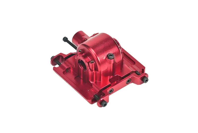 Aluminum 7075 Center Gear Box Housing Set With Covers For Losi 1/18 Mini Lmt 4X4 Brushed Monster Truck Rtr-Los01026 Upgrade Parts - Red 1