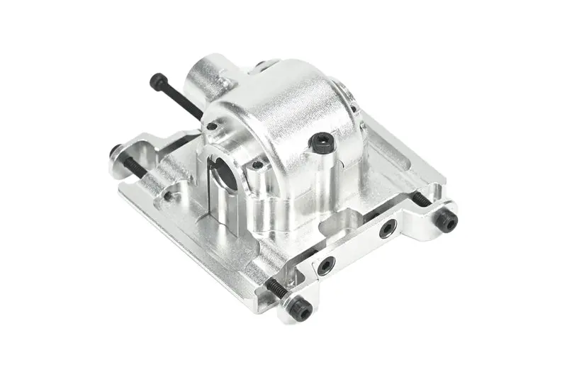 Aluminum 7075 Center Gear Box Housing Set With Covers For Losi 1/18 Mini Lmt 4X4 Brushed Monster Truck Rtr-Los01026 Upgrade Parts - Silver 1