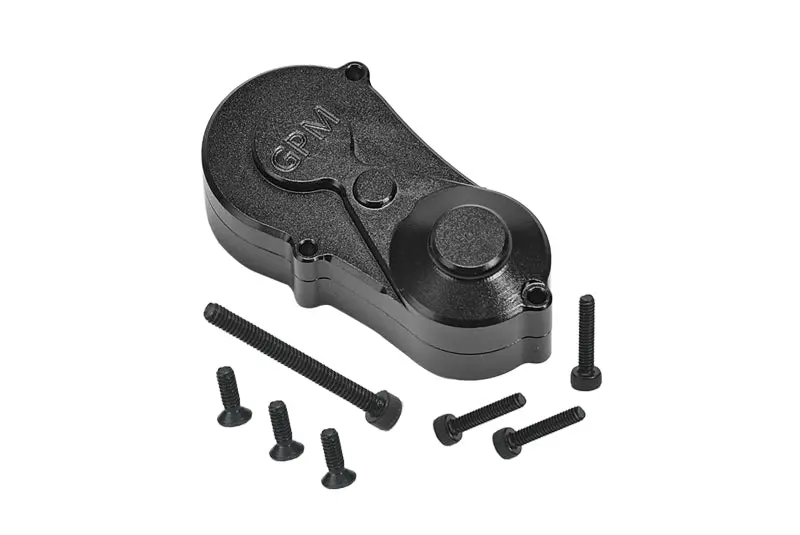 Aluminum 7075 Center Gear Box Housing Set With Covers For Losi 1/18 Mini Lmt 4X4 Brushed Monster Truck Rtr-Los01026 Upgrades - Black 1