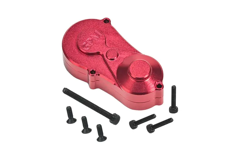 Aluminum 7075 Center Gear Box Housing Set With Covers For Losi 1/18 Mini Lmt 4X4 Brushed Monster Truck Rtr-Los01026 Upgrades - Red 1