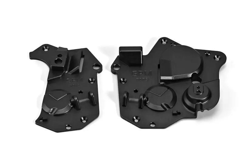 Aluminum 7075 Chassis Side Cover Set For Losi 1:4 Promoto Mx Motorcycle Dirt Bike Rtr Fxr Los06000 Los06002 Upgrades - Black 1