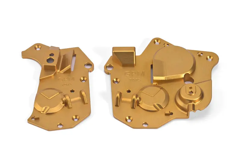 Aluminum 7075 Chassis Side Cover Set For Losi 1:4 Promoto Mx Motorcycle Dirt Bike Rtr Fxr Los06000 Los06002 Upgrades - Gold 1