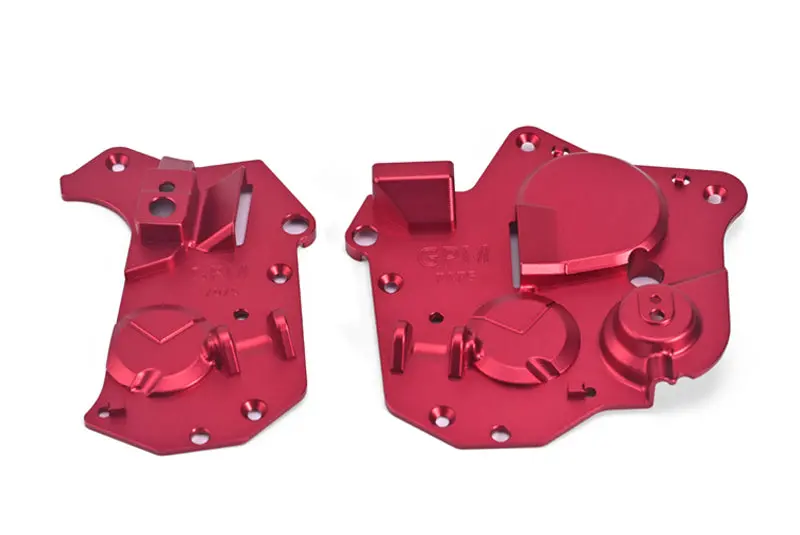 Aluminum 7075 Chassis Side Cover Set For Losi 1:4 Promoto Mx Motorcycle Dirt Bike Rtr Fxr Los06000 Los06002 Upgrades - Red 1