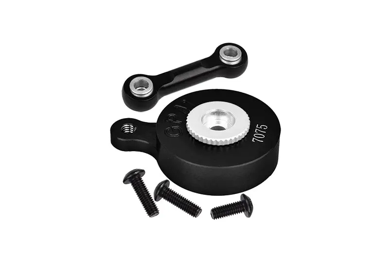 Aluminum 7075 Direct Mount Servo Saver (25T Spline) With Fix Link For Arrma 1:10 Vorteks / Senton / Big Rock / Outcast / Granite / Kraton / Senton / 1:8 Mojave / Vendetta / Infraction Upgrades - Black 1