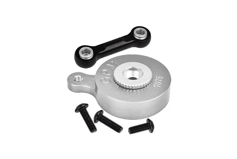 Aluminum 7075 Direct Mount Servo Saver (25T Spline) With Fix Link For Arrma 1:10 Vorteks / Senton / Big Rock / Outcast / Granite / Kraton / Senton / 1:8 Mojave / Vendetta / Infraction Upgrades - Silver 1
