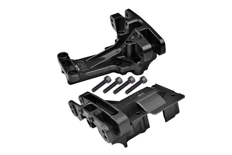 Aluminum 7075 Front And Rear Upper Bulkhead Set For 1:5 Traxxas X Maxx 8S 77086-4 / Xrt 8S 78086-4 Monster Truck Upgrades - Black 1