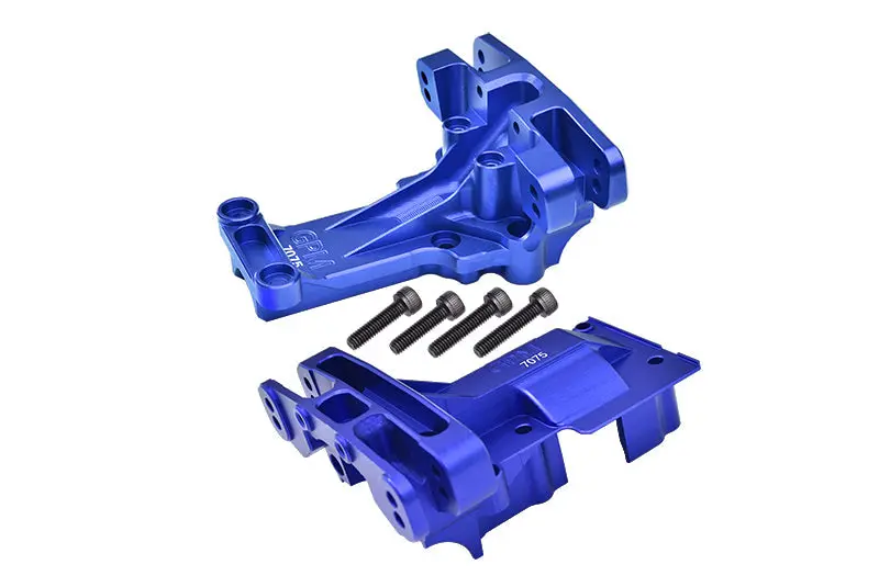 Aluminum 7075 Front And Rear Upper Bulkhead Set For 1:5 Traxxas X Maxx 8S 77086-4 / Xrt 8S 78086-4 Monster Truck Upgrades - Blue 1