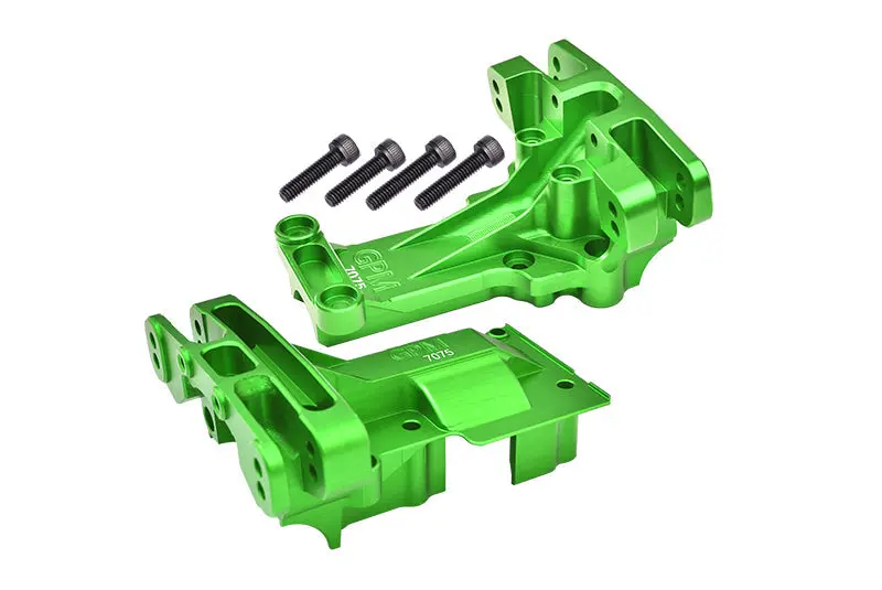 Aluminum 7075 Front And Rear Upper Bulkhead Set For 1:5 Traxxas X Maxx 8S 77086-4 / Xrt 8S 78086-4 Monster Truck Upgrades - Green 1