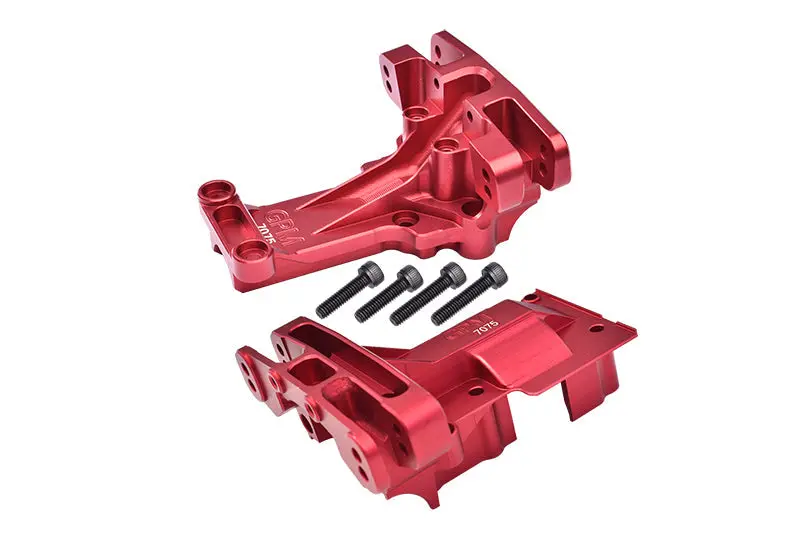 Aluminum 7075 Front And Rear Upper Bulkhead Set For 1:5 Traxxas X Maxx 8S 77086-4 / Xrt 8S 78086-4 Monster Truck Upgrades - Red 1
