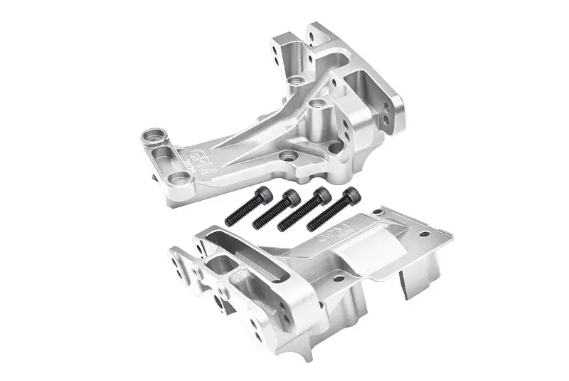 Aluminum 7075 Front And Rear Upper Bulkhead Set For 1:5 Traxxas X Maxx 8S 77086-4 / Xrt 8S 78086-4 Monster Truck Upgrades - Silver 1