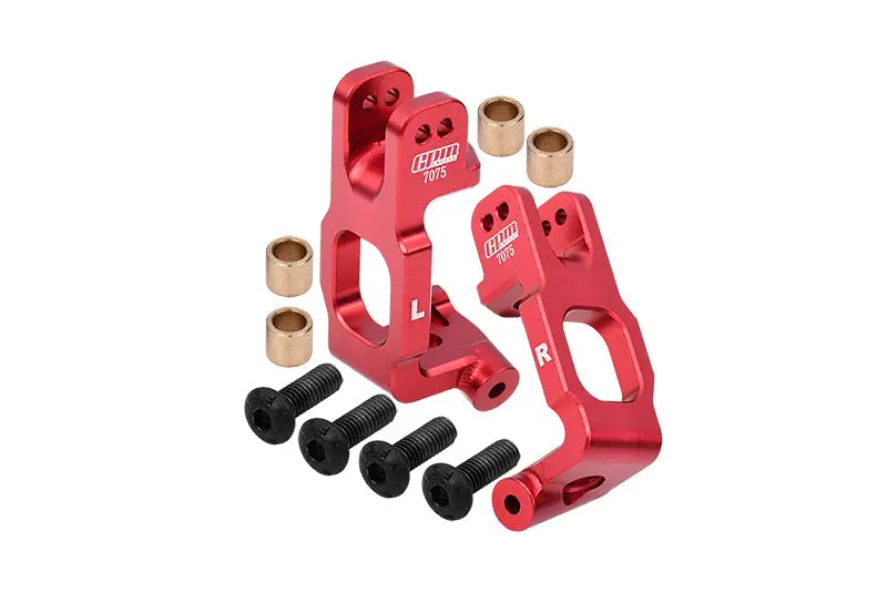 Aluminum 7075 Front C Hubs For Losi 1/6 8Ight-X Super Lasernut 4Wd Brushless Buggy-Los04019 / 1:8 8Ight-Xe Sensored Brushless Buggy-Los04018 / 8Ight-Xte Sensored Brushless Truggy-Los04020 - Red 1