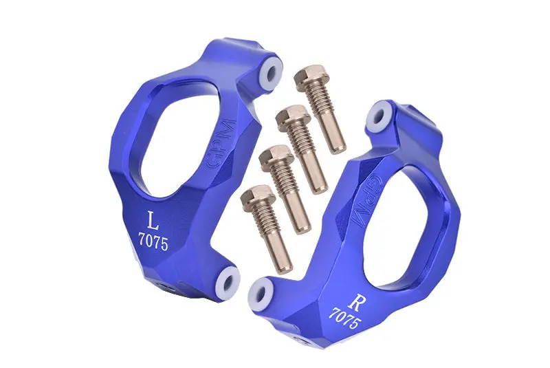 Aluminum 7075 Front C-Hubs For Traxxas 1:10 4Wd Maxx 89076-4 / 4Wd Maxx With Widemaxx 89086-4 / 1:8 4Wd Maxx Slash 6S 102076-4 Upgrades - Blue 1