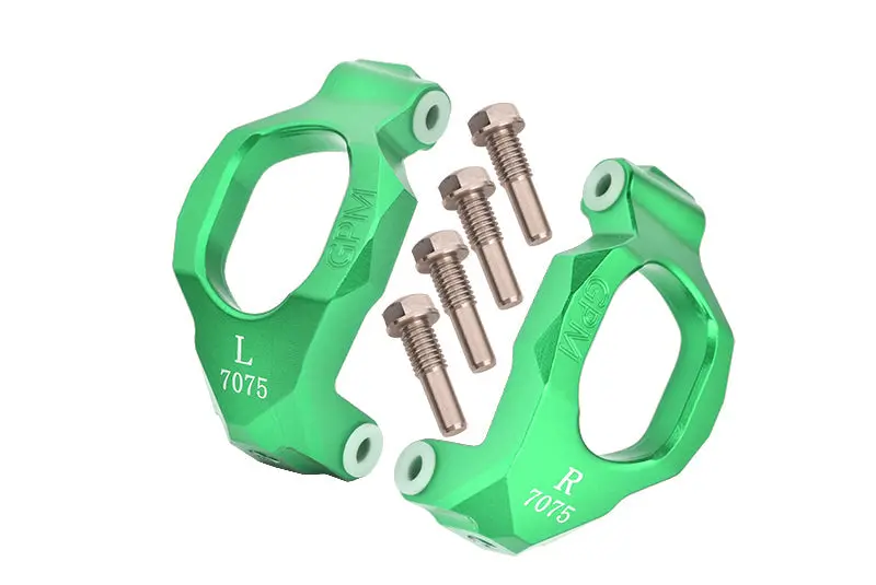 Aluminum 7075 Front C-Hubs For Traxxas 1:10 4Wd Maxx 89076-4 / 4Wd Maxx With Widemaxx 89086-4/1:8 4Wd Maxx Slash 6S 102076-4 Upgrades - Green 1