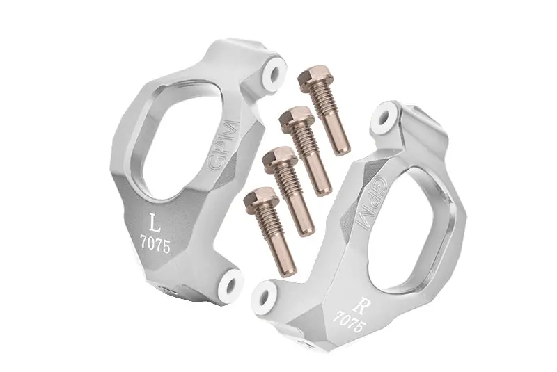 Aluminum 7075 Front C-Hubs For Traxxas 1:10 4Wd Maxx 89076-4 / 4Wd Maxx With Widemaxx 89086-4 / 1:8 4Wd Maxx Slash 6S 102076-4 Upgrades - Silver 1