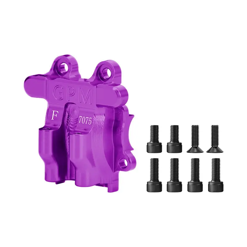 Aluminum 7075 Front Diff Cover For Arrma 1/18 Granite Grom Mega 380 Brushed 4X4 Monster Truck Ara2102 Upgrades - Purple 1