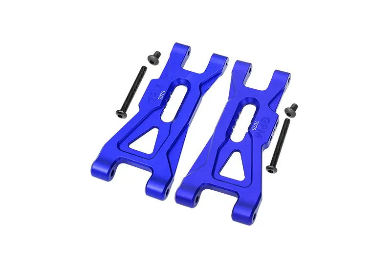 Aluminum 7075 Front Lower Suspension Arms For Arrma 1/10 Gorgon 4X2 Mega 550 Brushed Monster Truck-Ara3230 - Blue 1