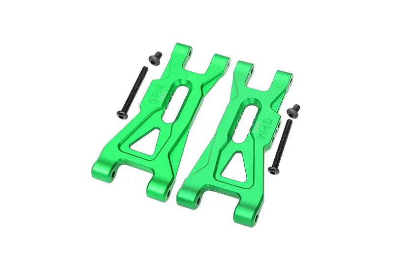 Aluminum 7075 Front Lower Suspension Arms For Arrma 1/10 Gorgon 4X2 Mega 550 Brushed Monster Truck-Ara3230 - Green 1
