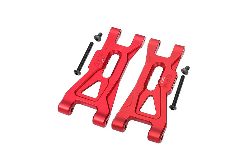 Aluminum 7075 Front Lower Suspension Arms For Arrma 1/10 Gorgon 4X2 Mega 550 Brushed Monster Truck-Ara3230 - Red 1