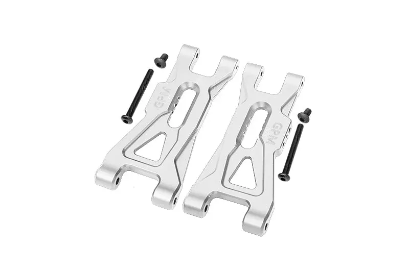 Aluminum 7075 Front Lower Suspension Arms For Arrma 1/10 Gorgon 4X2 Mega 550 Brushed Monster Truck-Ara3230 - Silver 1