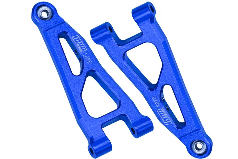 Aluminum 7075 Front Lower Suspension Arms For Arrma 1/18 Granite Grom Mega 380 Brushed 4X4 Monster Truck Ara2102 - Blue 1