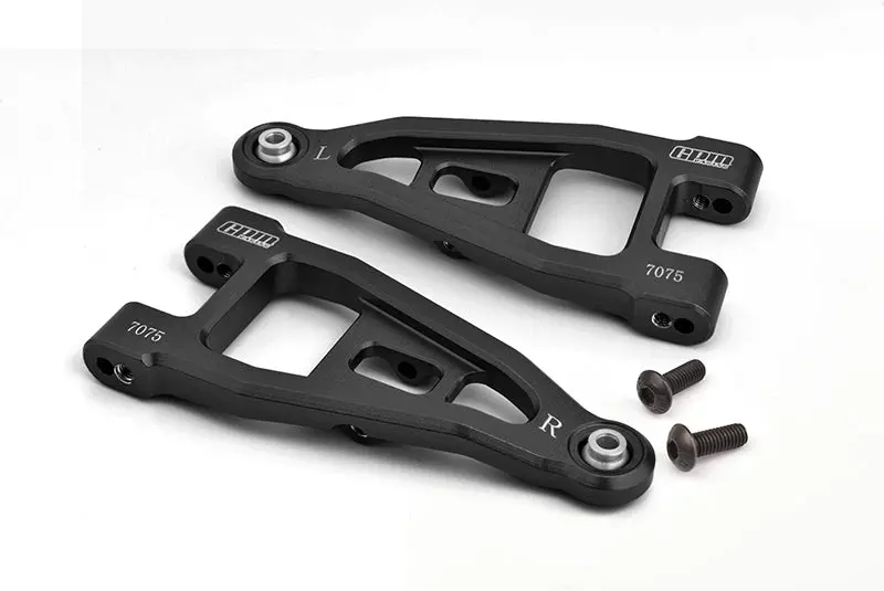 Aluminum 7075 Front Lower Suspension Arms For Tamiya 1:10 R/C 58719 Bbx Bb-01 Upgrade Parts - Black 1