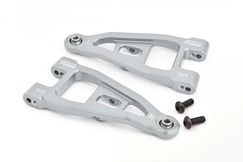 Aluminum 7075 Front Lower Suspension Arms For Tamiya 1:10 R/C 58719 Bbx Bb-01 Upgrade Parts - Silver 1