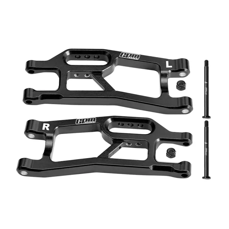 Aluminum 7075 Front Lower Suspension Arms For Traxxas 1/16 Mini Xrt Vxl-3S 108076-1 Monster Truck Upgrades - Black 1