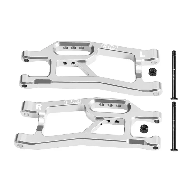 Aluminum 7075 Front Lower Suspension Arms For Traxxas 1/16 Mini Xrt Vxl-3S 108076-1 Monster Truck Upgrades - Silver 1