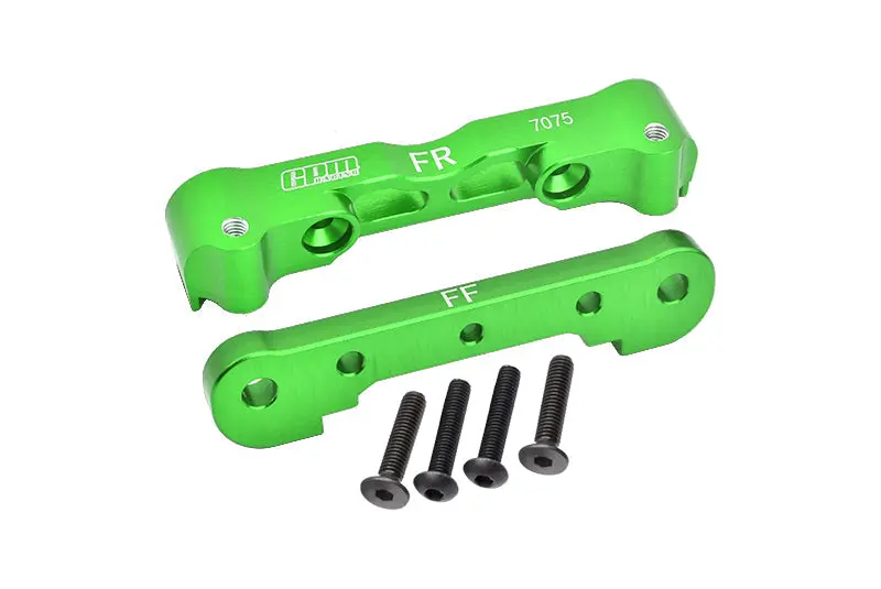 Aluminum 7075 Front Lower Suspension Mount For Arrma 1:8 Kraton / Outcast / Talion / Typhon / Notorious / 1:7 Infraction / Limitless / Mojave / Fireteam / Felony Upgrades - Green 1