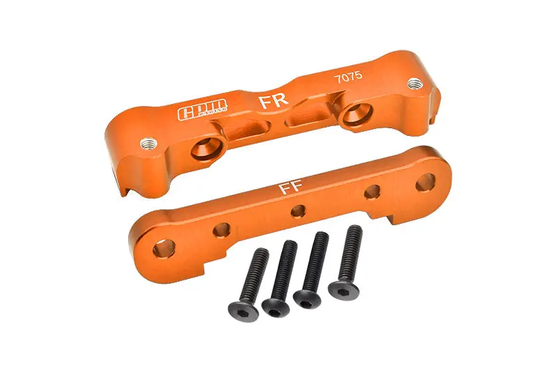 Aluminum 7075 Front Lower Suspension Mount For Arrma 1:8 Kraton / Outcast / Talion / Typhon / Notorious / 1:7 Infraction / Limitless / Mojave / Fireteam / Felony Upgrades - Orange 1