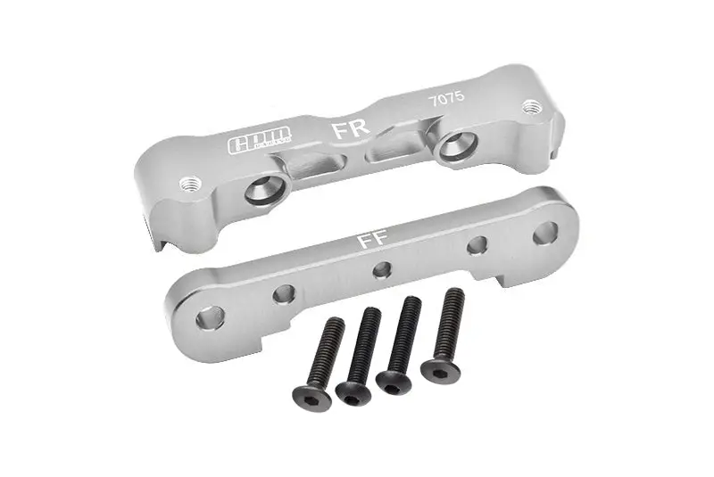 Aluminum 7075 Front Lower Suspension Mount For Arrma 1:8 Kraton / Outcast / Talion / Typhon / Notorious / 1:7 Infraction / Limitless / Mojave / Fireteam / Felony Upgrades - Silver 1