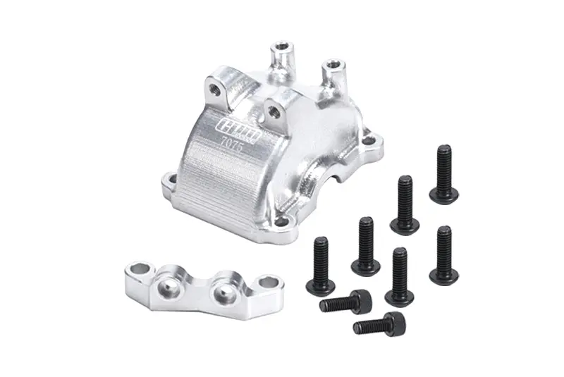 Aluminum 7075 Front Or Rear Gearbox Cover + Upper Arm Stabilizer For 1:10 Tamiya Rc Tt-02 / Tt-02T Upgrade Parts - Silver 1