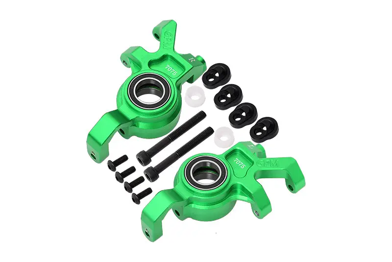 Aluminum 7075 Front Oversized Steering Blocks For Traxxas 1:5 X Maxx 6S / X Maxx 8S / Xrt 8S Monster Truck - Green 1