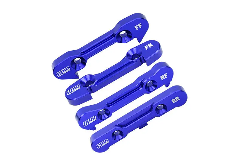 Aluminum 7075 Front & Rear Lower Suspension Mount For Losi 1/6 8Ight-X Super Lasernut 4Wd Buggy-Los04019 / 1:8 8Ight-Xe Sensored Buggy-Los04018 / 8Ight-Xte Sensored Truggy-Los04020 Upgrades - Blue 1