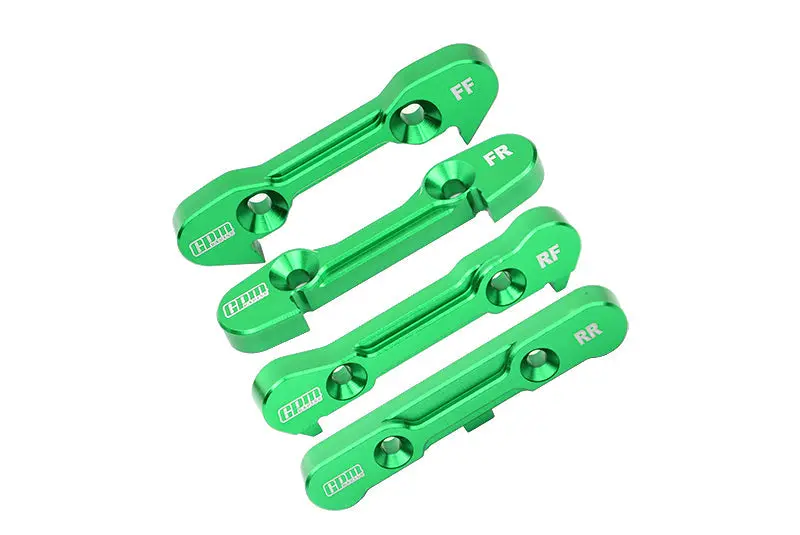 Aluminum 7075 Front & Rear Lower Suspension Mount For Losi 1/6 8Ight-X Super Lasernut 4Wd Buggy-Los04019 / 1:8 8Ight-Xe Sensored Buggy-Los04018 / 8Ight-Xte Sensored Truggy-Los04020 Upgrades - Green 1