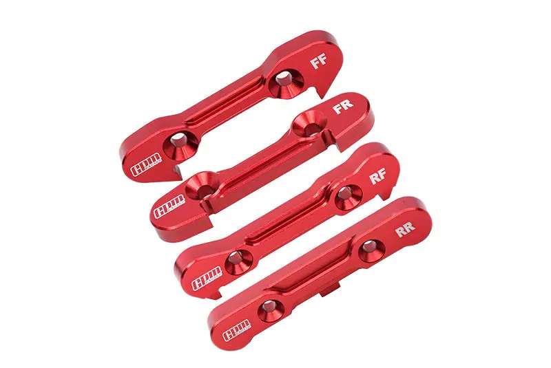 Aluminum 7075 Front & Rear Lower Suspension Mount For Losi 1/6 8Ight-X Super Lasernut 4Wd Buggy-Los04019 / 1:8 8Ight-Xe Sensored Buggy-Los04018 / 8Ight-Xte Sensored Truggy-Los04020 Upgrades - Red 1