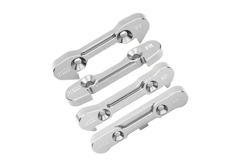 Aluminum 7075 Front & Rear Lower Suspension Mount For Losi 1/6 8Ight-X Super Lasernut 4Wd Buggy-Los04019 / 1:8 8Ight-Xe Sensored Buggy-Los04018 / 8Ight-Xte Sensored Truggy-Los04020 Upgrades - Silver 1