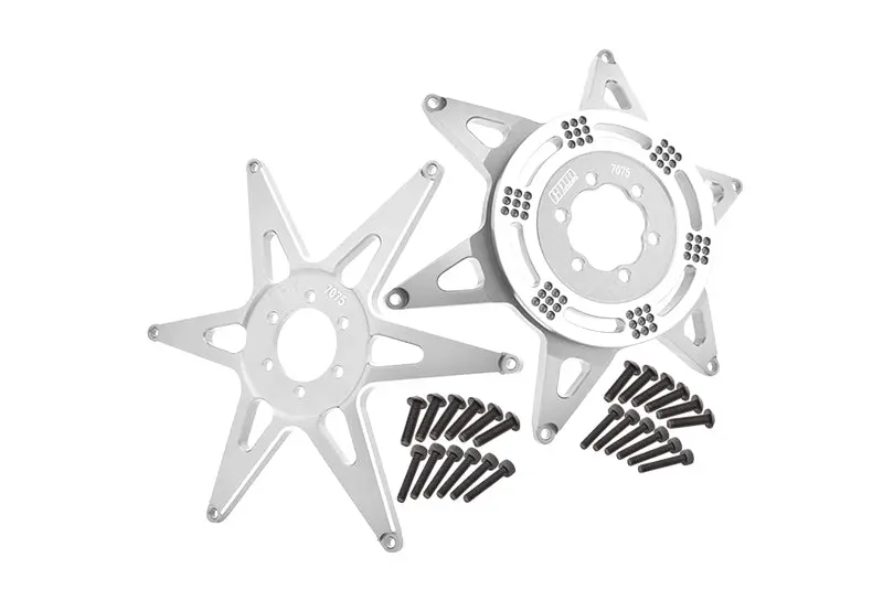 Aluminum 7075 Front & Rear Wheel Pattern Buckle For Losi 1:4 Promoto Mx Motorcycle Dirt Bike Rtr Fxr Los06000 Los06002 Upgrades - Silver 1