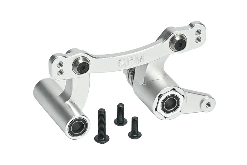 Aluminum 7075 Front Steering Assembly For Arrma 1:8 Kraton / Outcast / Talion / Typhon / Notorious / 1:7 Infraction / Limitless / Mojave / Fireteam / Big Rock / Felony 6S Upgrade Parts - Silver 1