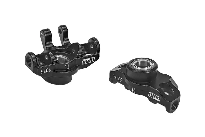 Aluminum 7075 Front Steering Block For Arrma 1/18 Granite Grom Mega 380 Brushed 4X4 Monster Truck Ara2102 - Black 1