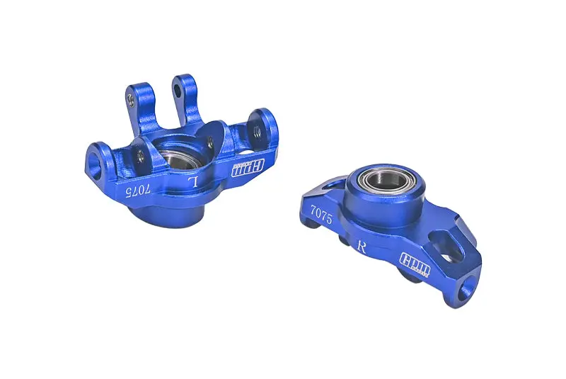 Aluminum 7075 Front Steering Block For Arrma 1/18 Granite Grom Mega 380 Brushed 4X4 Monster Truck Ara2102 - Blue 1