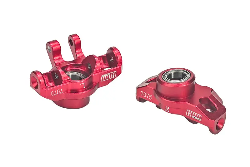 Aluminum 7075 Front Steering Block For Arrma 1/18 Granite Grom Mega 380 Brushed 4X4 Monster Truck Ara2102 - Red 1