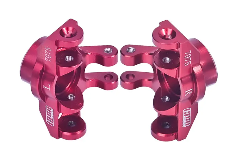 Aluminum 7075 Front Steering Block For Arrma 1/18 Granite Grom Mega 380 Brushed 4X4 Monster Truck Ara2102 - Red 2