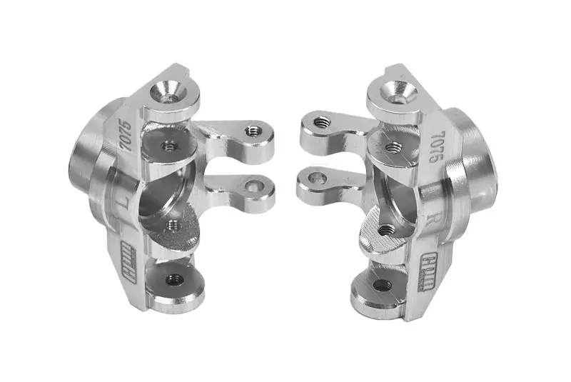 Aluminum 7075 Front Steering Block For Arrma 1/18 Granite Grom Mega 380 Brushed 4X4 Monster Truck Ara2102 - Silver 2