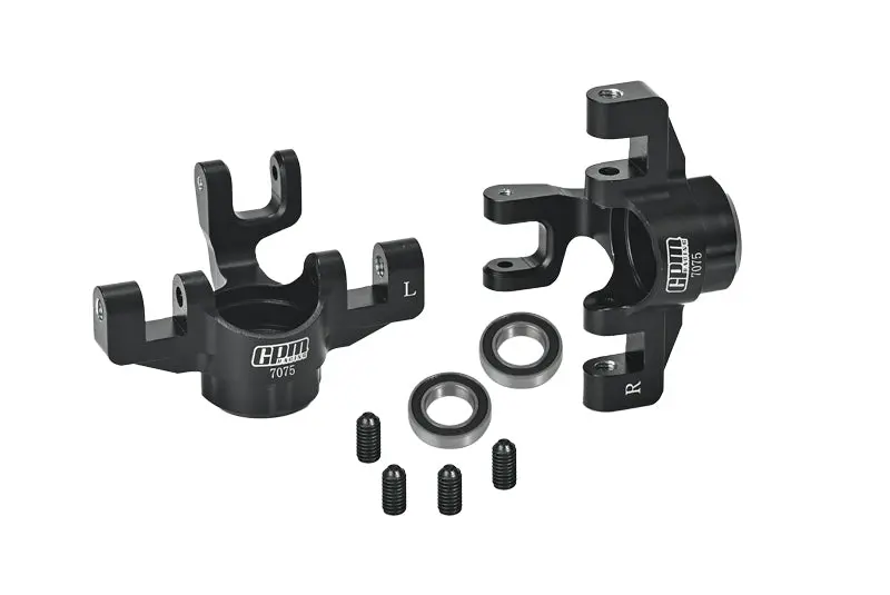 Aluminum 7075 Front Steering Block For Arrma 1/8 Mojave 4X4 4S Blx Desert Truck Rtr-Ara4404 Upgrade Parts - Black 1
