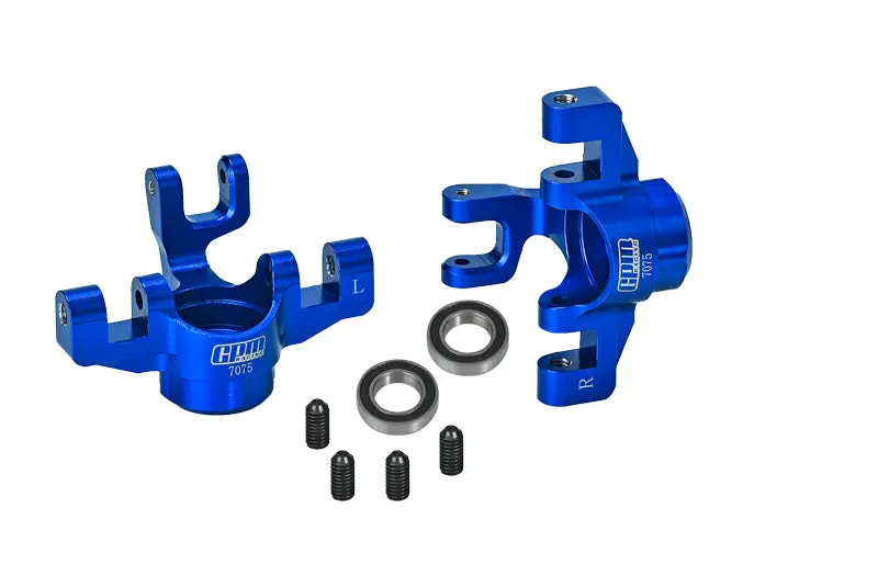 Aluminum 7075 Front Steering Block For Arrma 1/8 Mojave 4X4 4S Blx Desert Truck Rtr-Ara4404 Upgrade Parts - Blue 1