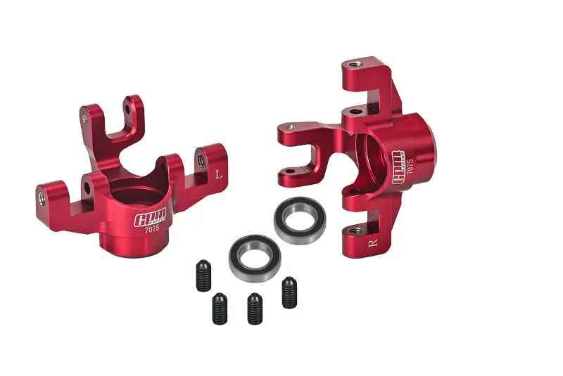 Aluminum 7075 Front Steering Block For Arrma 1/8 Mojave 4X4 4S Blx Desert Truck Rtr-Ara4404 Upgrade Parts - Red 1