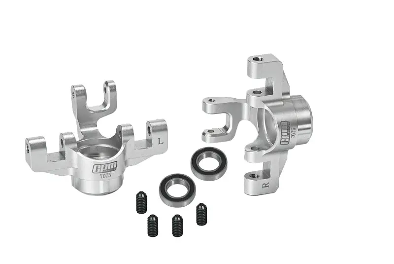 Aluminum 7075 Front Steering Block For Arrma 1/8 Mojave 4X4 4S Blx Desert Truck Rtr-Ara4404 Upgrade Parts - Silver 1
